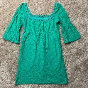 Laundry by Shelli Segal Green Eyelet Dress S 🏷️